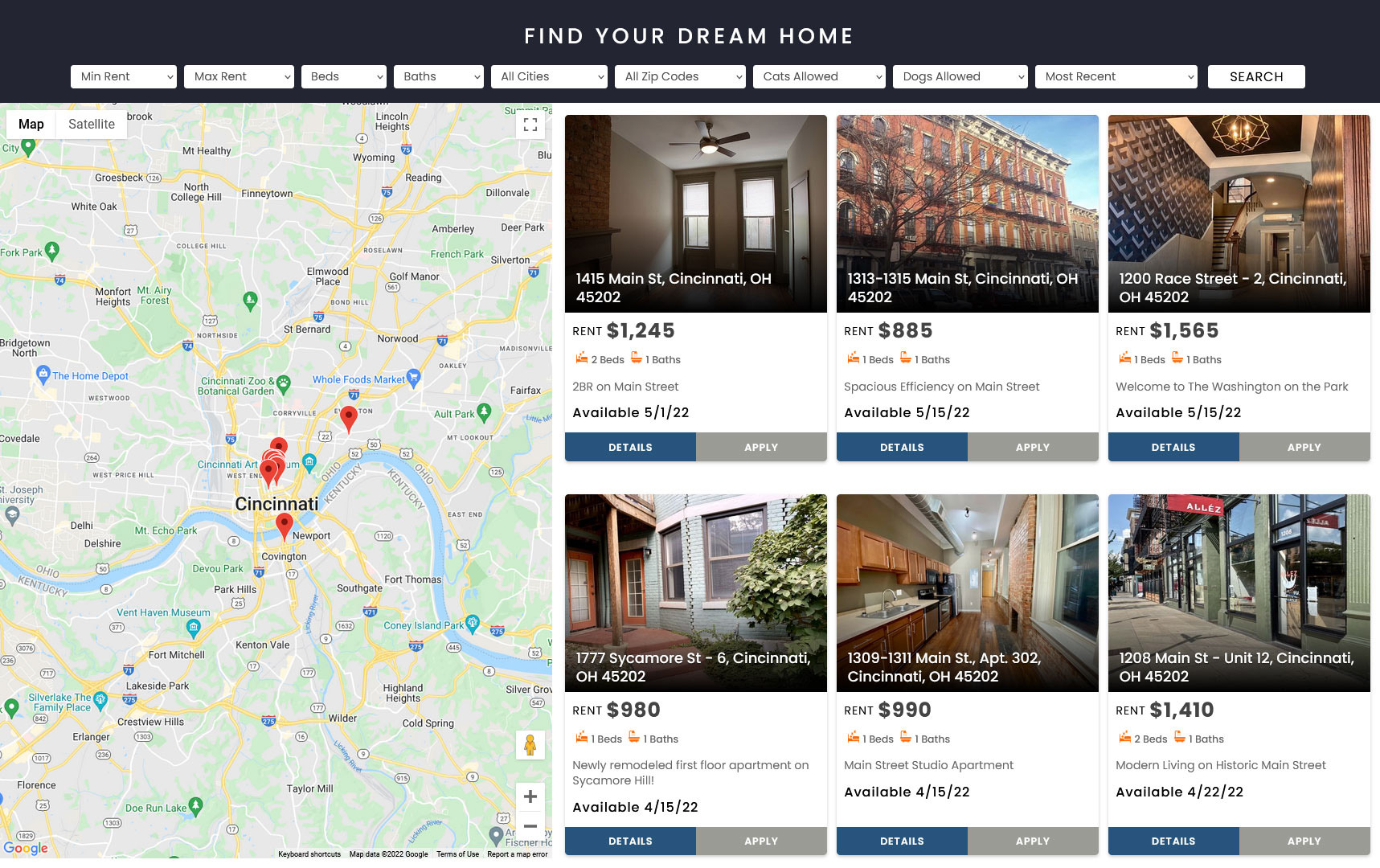 listings for appfolio screenshot